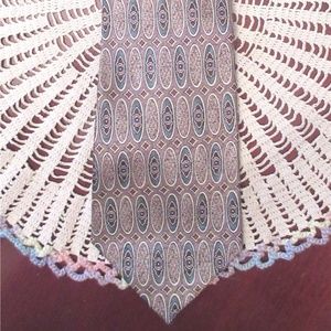 Staffordshire Mens Necktie Tie 100% Silk Gray Blue